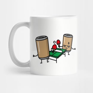 Funny Beer Pong, Beer cans playing table Tennis Ping-Pong Mug